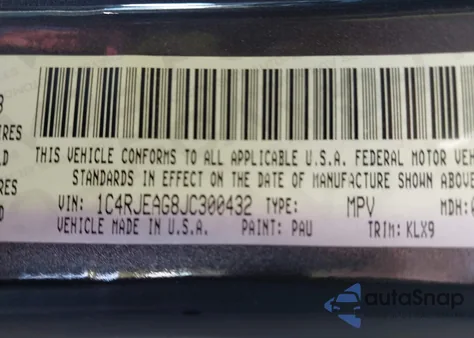 2018 Jeep Grand Cherokee Altitude 4X2 из США, поврежденный, VIN 1C4RJEAG8JC300432